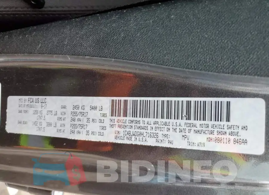 1C4BJWDG0HL716326 Photo# 10