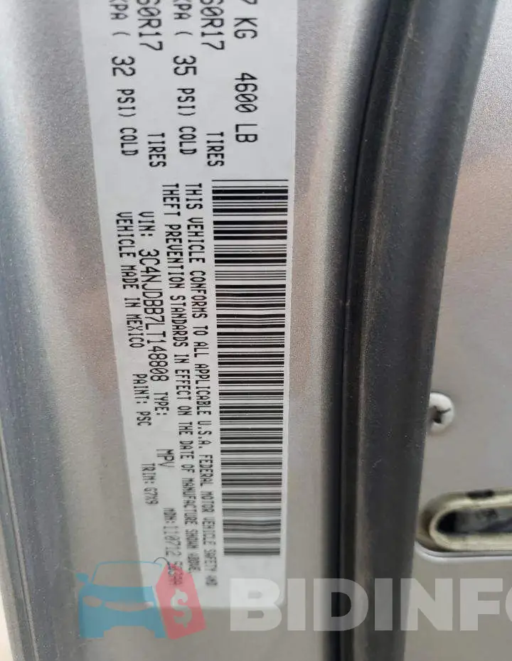 3C4NJDBB7LT148808 Photo# 10