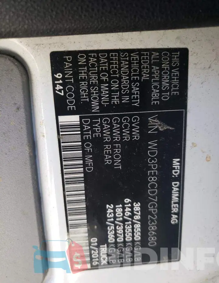 WD3PE8CD7GP238680 Photo# 10