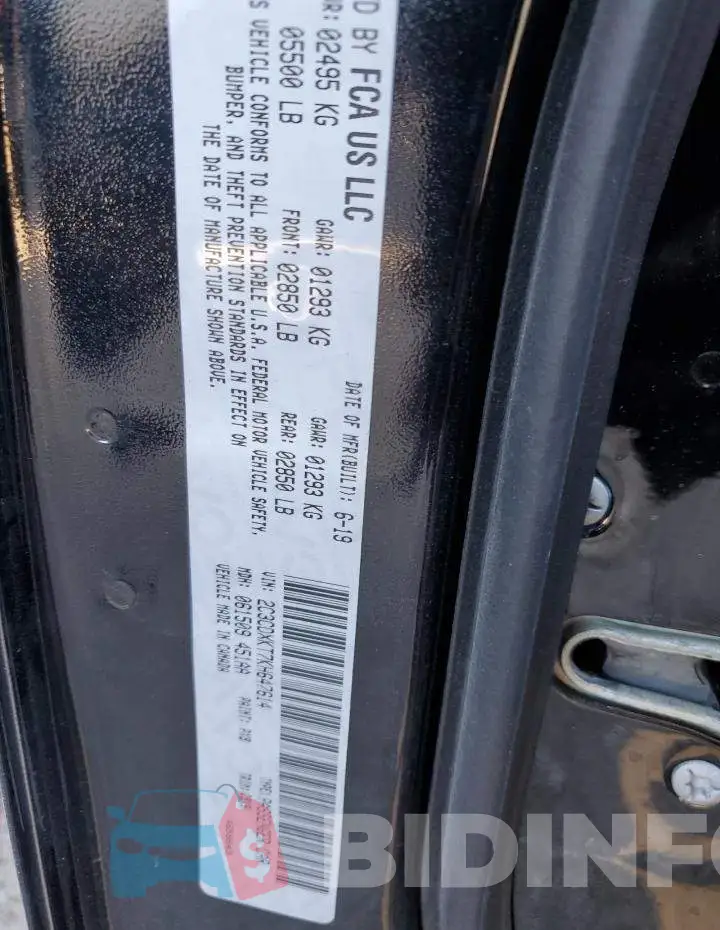 2C3CDXKT7KH647614 Photo# 10