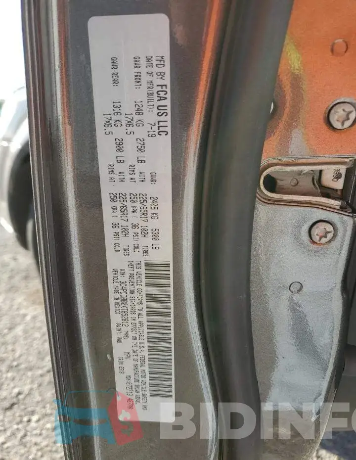 3C4PDCBB0KT852812 Photo# 10