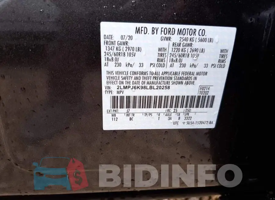 2LMPJ6K98LBL20258 Photo# 10