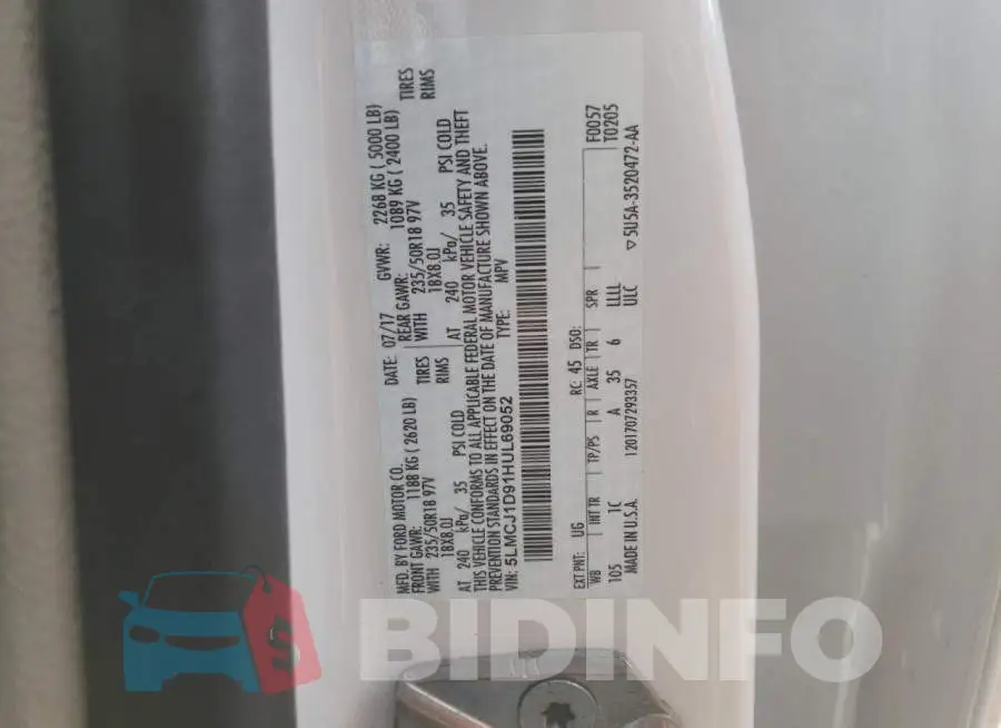 5LMCJ1D91HUL69052 Photo# 10
