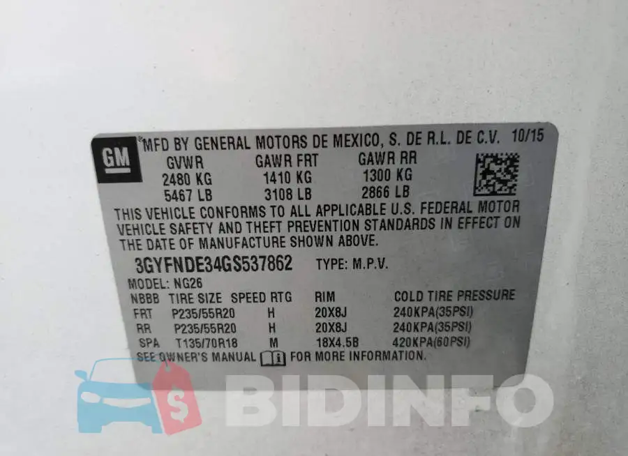 3GYFNDE34GS537862 Photo# 10