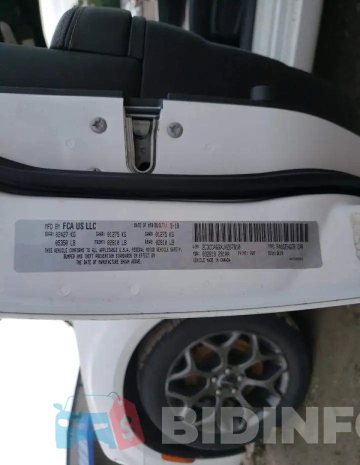 2C3CCAGGXJH267810 Photo# 10