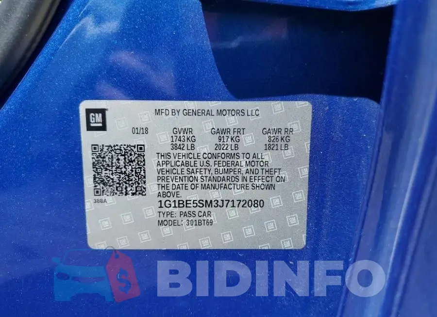 1G1BE5SM3J7172080 Photo# 10