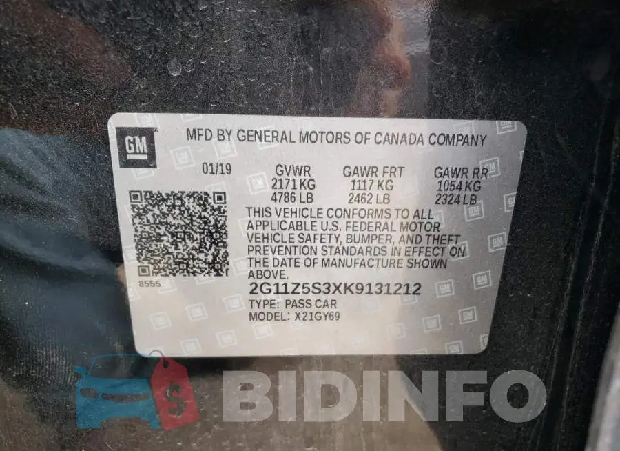 2G11Z5S3XK9131212 Photo# 10