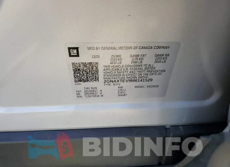 2GNAXTEV9M6141529 Photo# 10