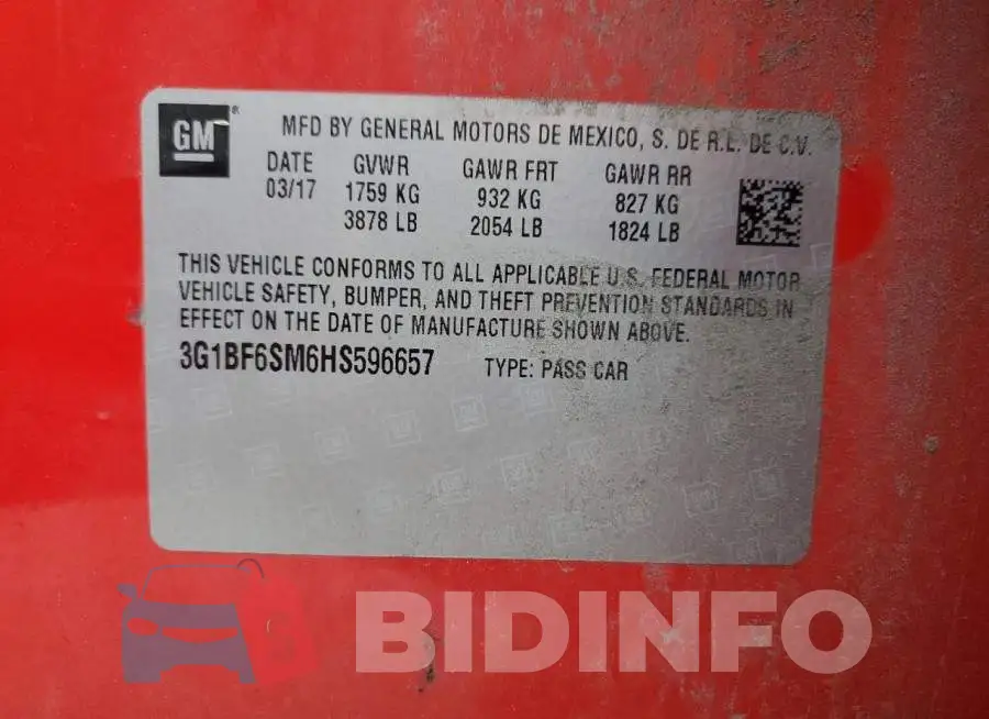 3G1BF6SM6HS596657 Photo# 10