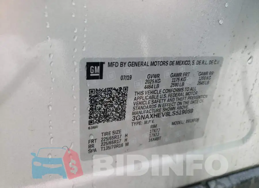 3GNAXHEV8LS519059 Photo# 10