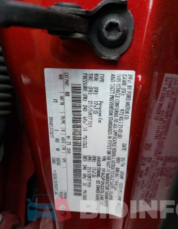 1FADP3N22GL346087 Photo# 10