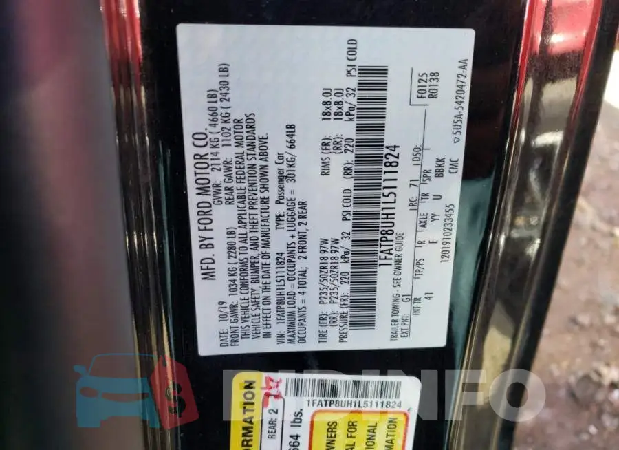 1FATP8UH1L5111824 Photo# 10