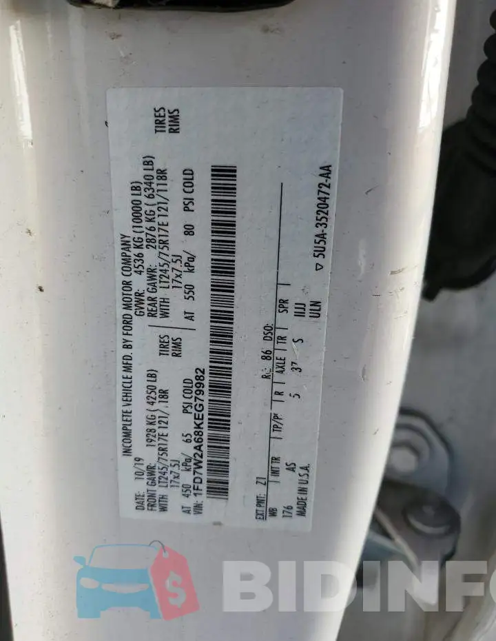 1FD7W2A68KEG79982 Photo# 10
