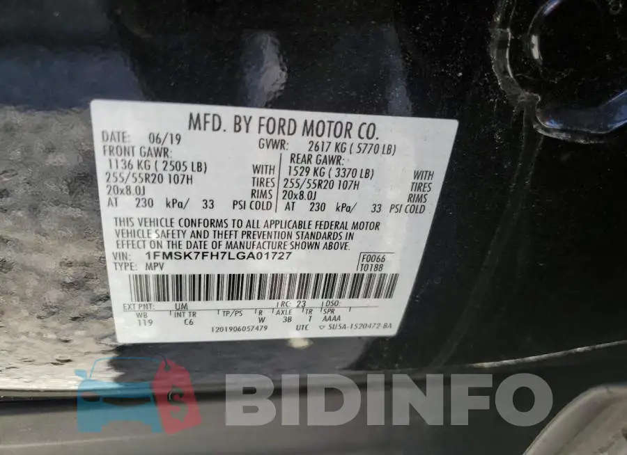 1FMSK7FH7LGA01727 Photo# 10
