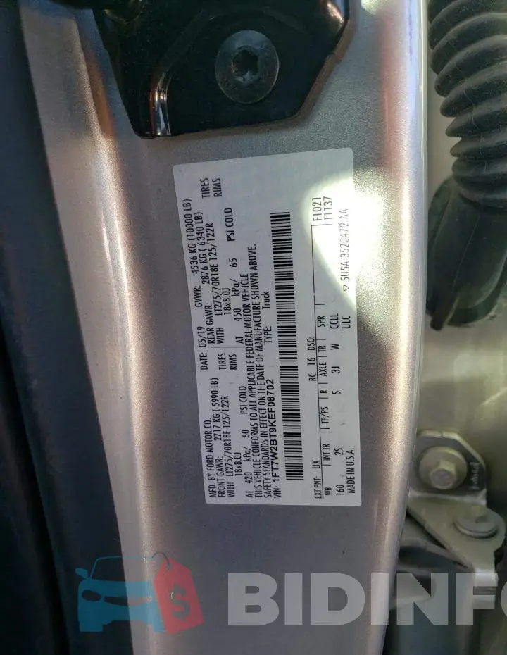 1FT7W2BT9KEF08702 Photo# 10