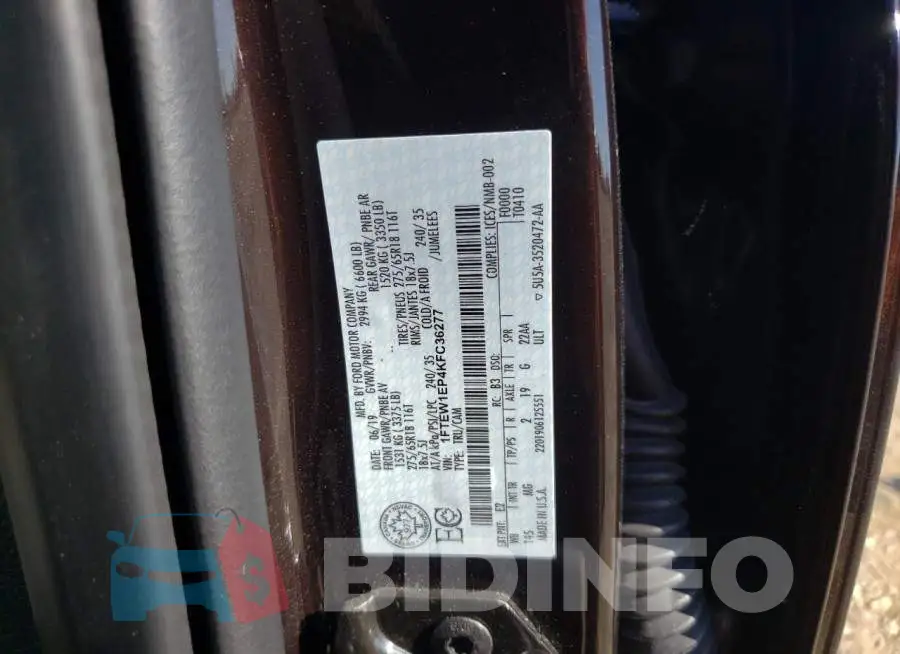 1FTEW1EP4KFC36277 Photo# 10