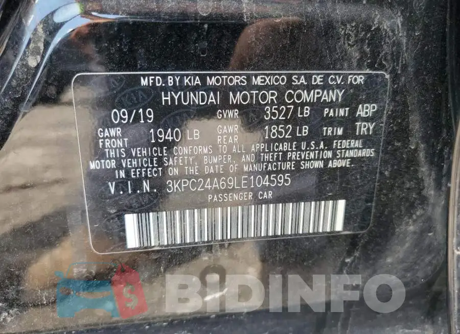 3KPC24A69LE104595 Photo# 10