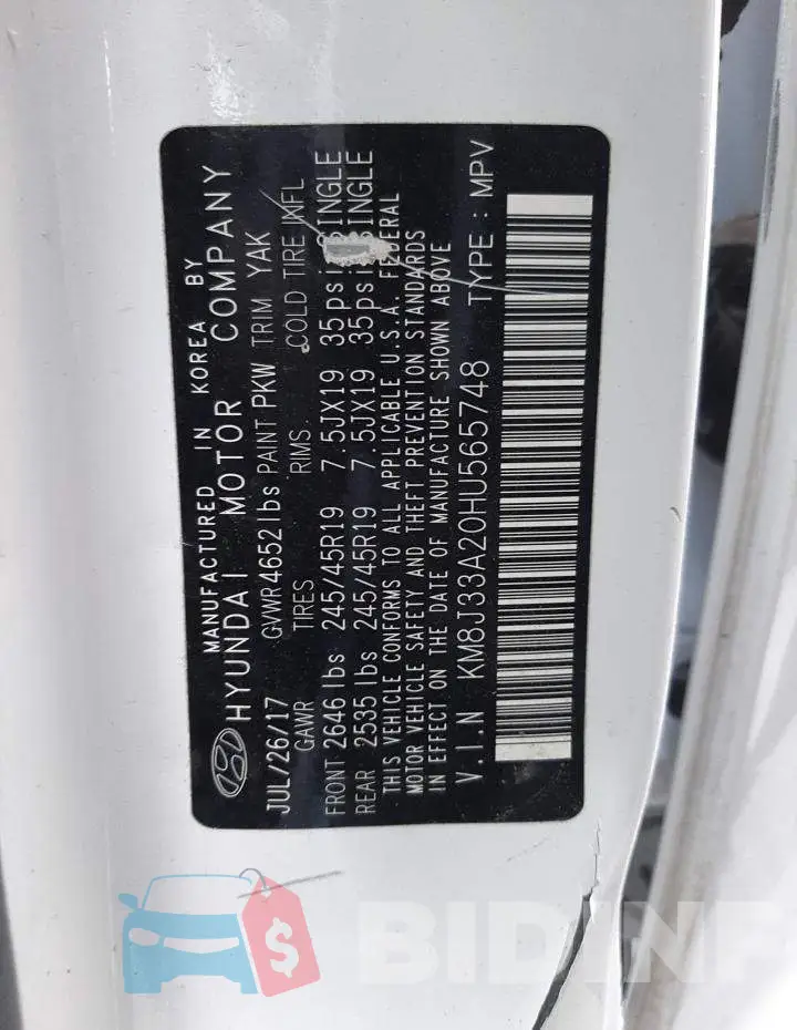 KM8J33A20HU565748 Photo# 10