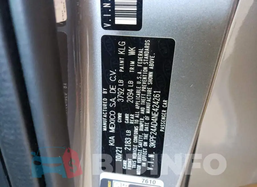 3KPF24AD4NE424261 Photo# 10