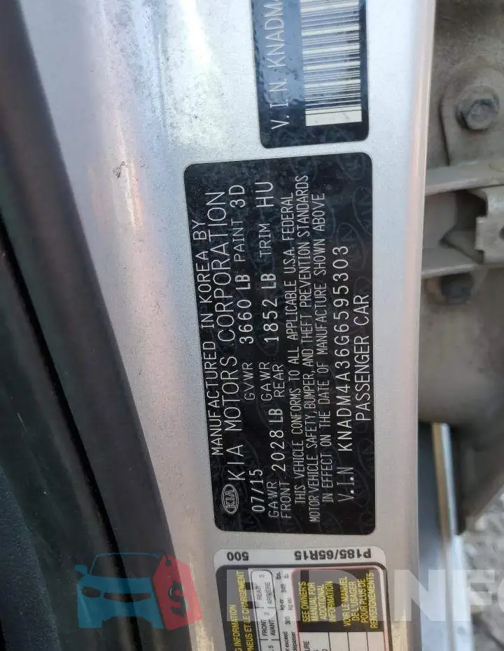 KNADM4A36G6595303 Photo# 10