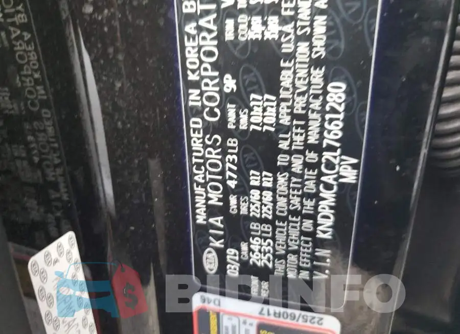 KNDPMCAC2L7661280 Photo# 9