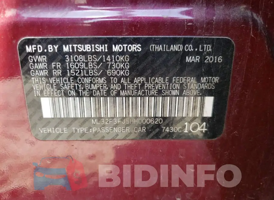 ML32F3FJ5HH000620 Photo# 10