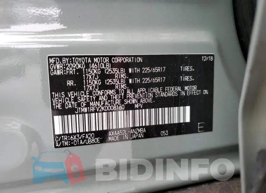 JTMW1RFV2KD008160 Photo# 10