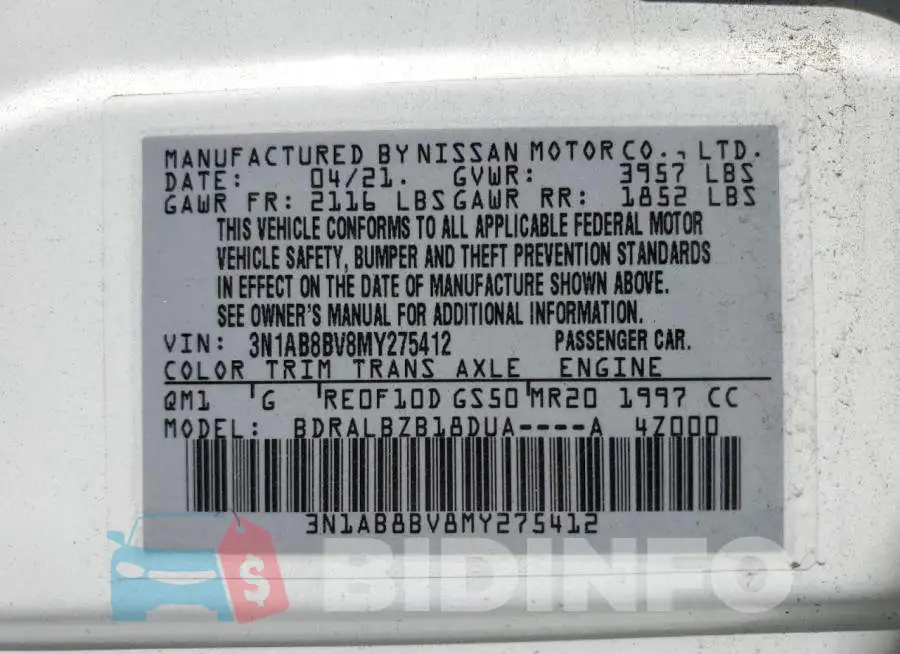 3N1AB8BV8MY275412 Photo# 10