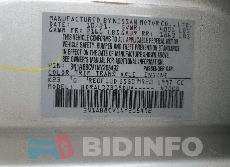 3N1AB8CV1NY205492 Photo# 10
