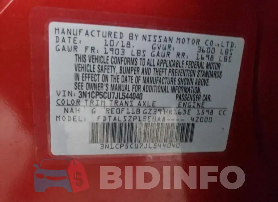 3N1CP5CU7JL544040 Photo# 10