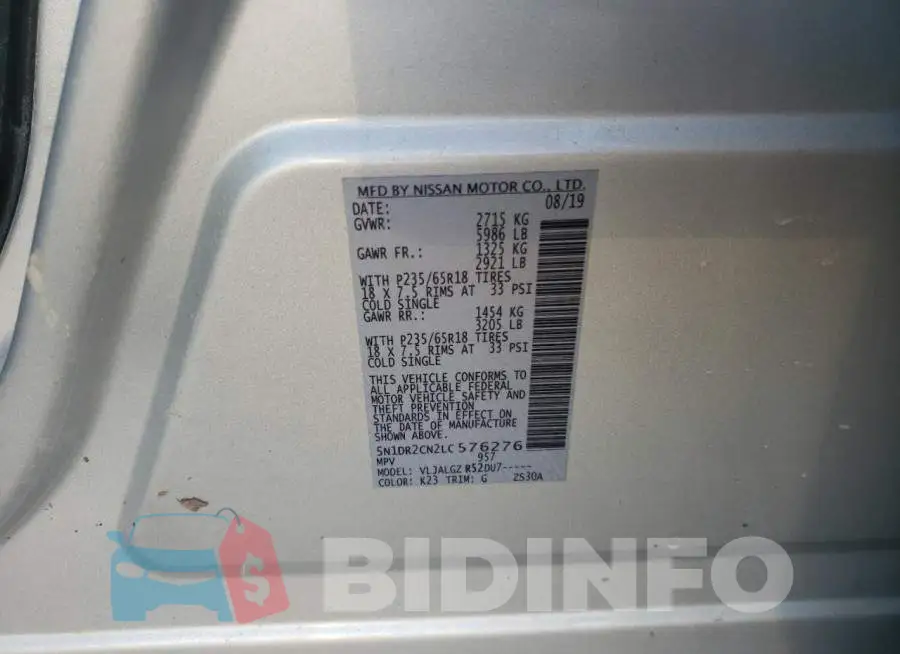 5N1DR2CN2LC576276 Photo# 10