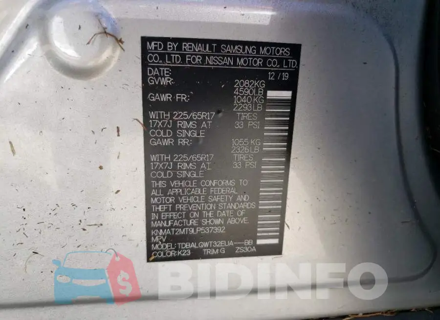 KNMAT2MT9LP537392 Photo# 10