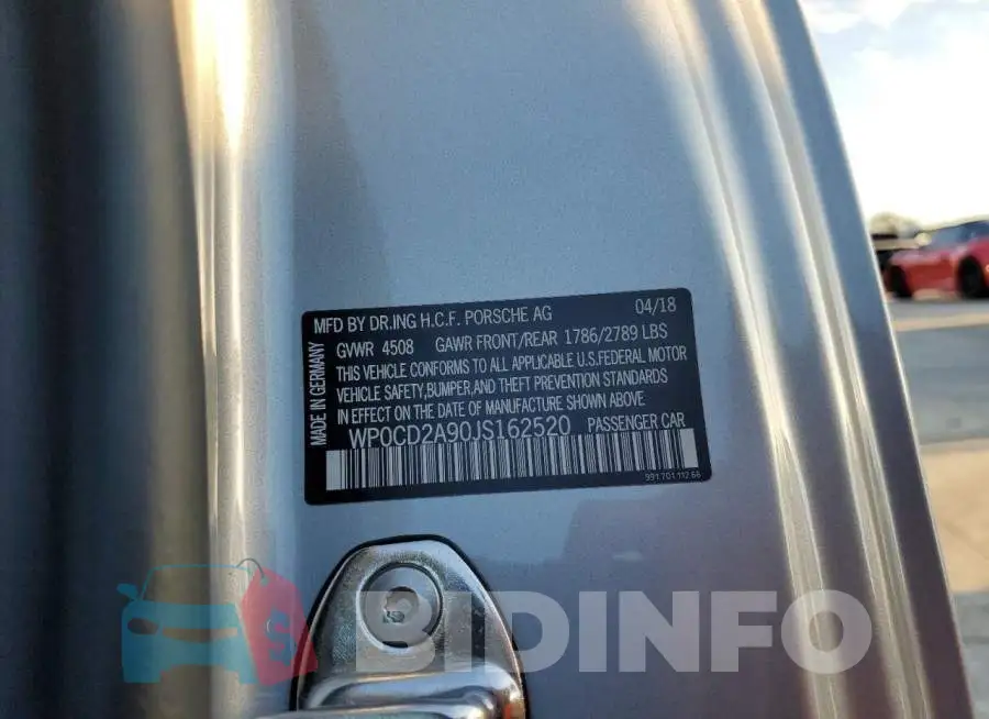 WP0CD2A90JS162520 Photo# 10