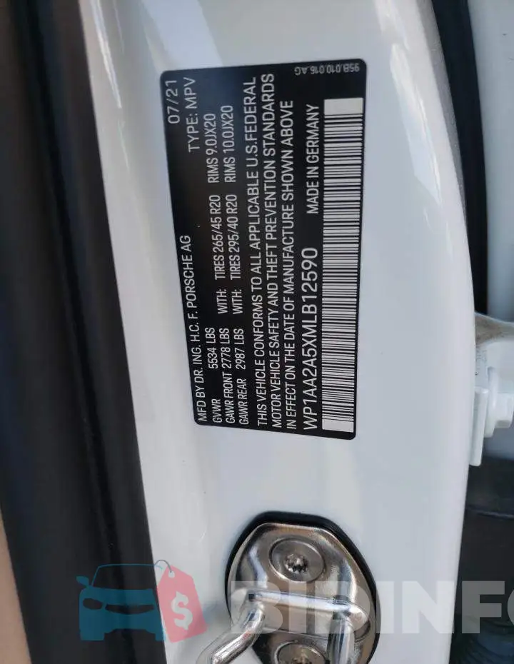 WP1AA2A5XMLB12590 Photo# 10