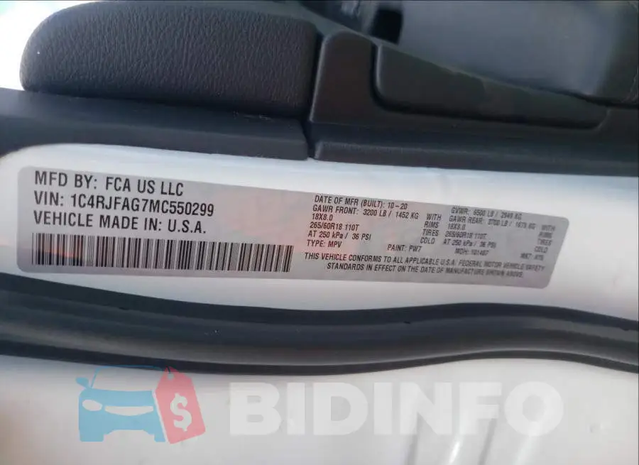 1C4RJFAG7MC550299 Photo# 10