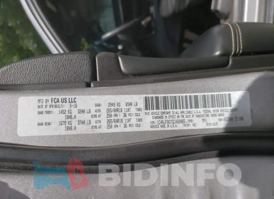 1C4RJFBG7GC450965 Photo# 10