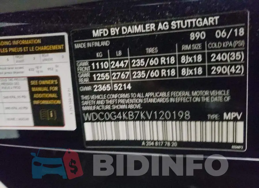 WDC0G4KB7KV120198 Photo# 10