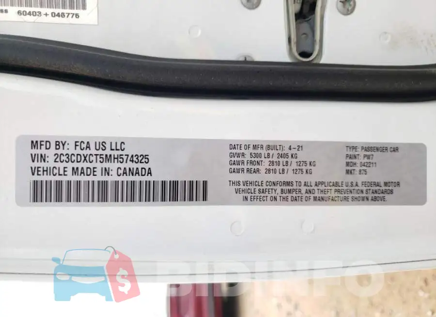 2C3CDXCT5MH574325 Photo# 10