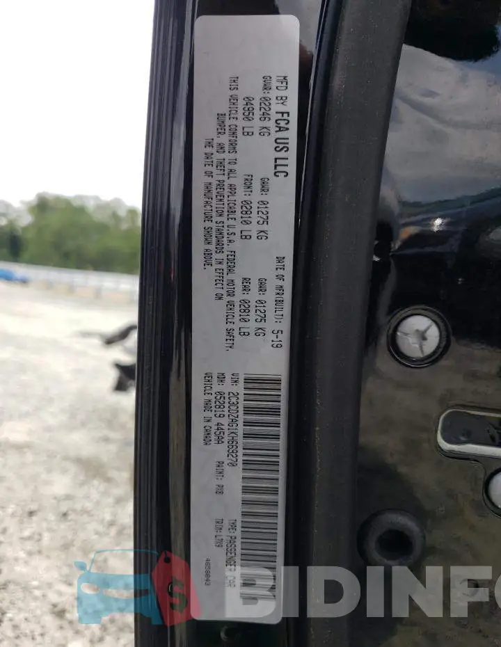 2C3CDZAG1KH669270 Photo# 10