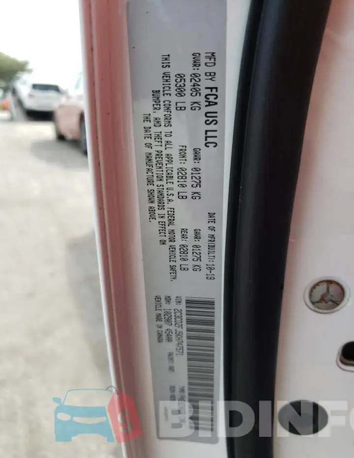 2C3CDZFJ5KH747571 Photo# 10