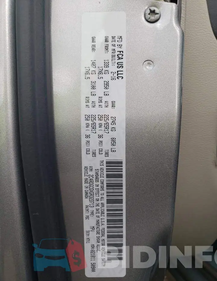 2C4RDGCGXGR323713 Photo# 10