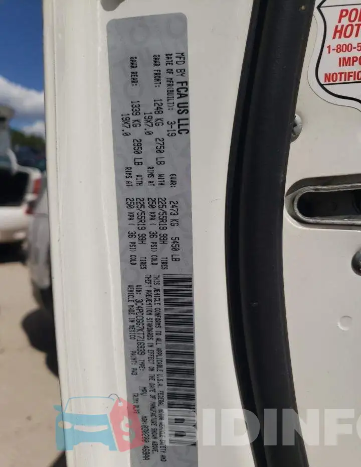 3C4PDCGG7KT716939 Photo# 10