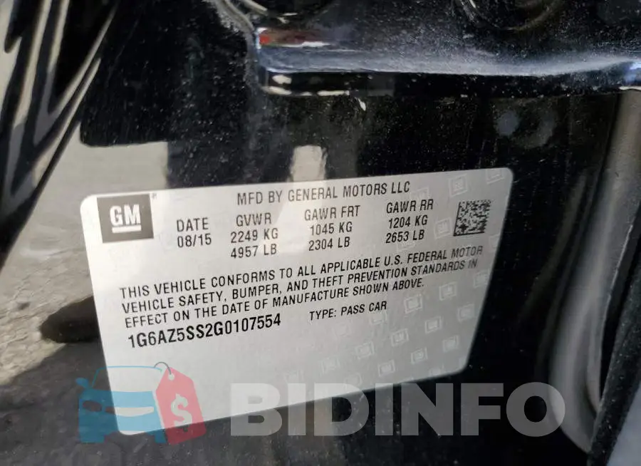 1G6AZ5SS2G0107554 Photo# 10