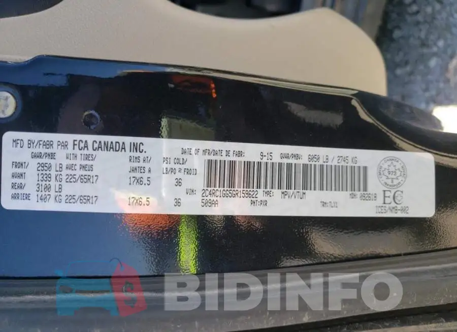 2C4RC1GG5GR159622 Photo# 10