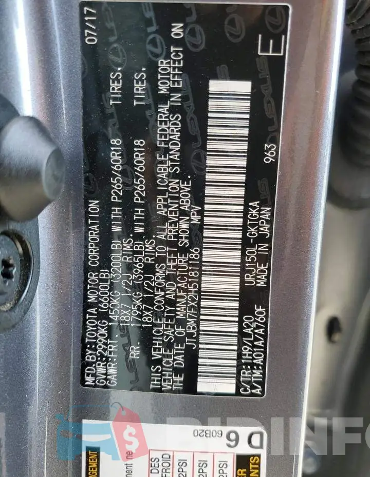 JTJBM7FX2H5181186 Photo# 10