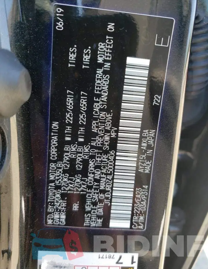 JTJDJRDZ4L5000406 Photo# 10