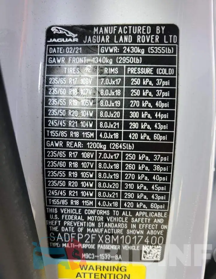 SADFP2FX8M1017400 Photo# 10