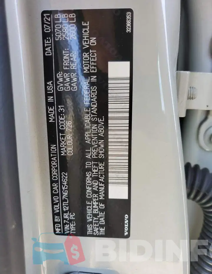 7JRL12TL7NG154622 Photo# 10