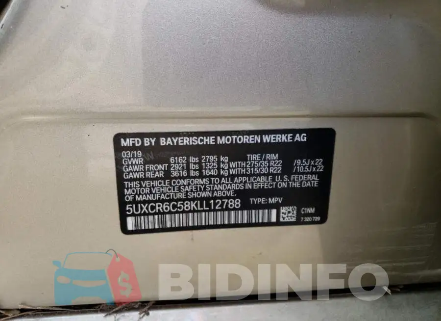5UXCR6C58KLL12788 Photo# 10