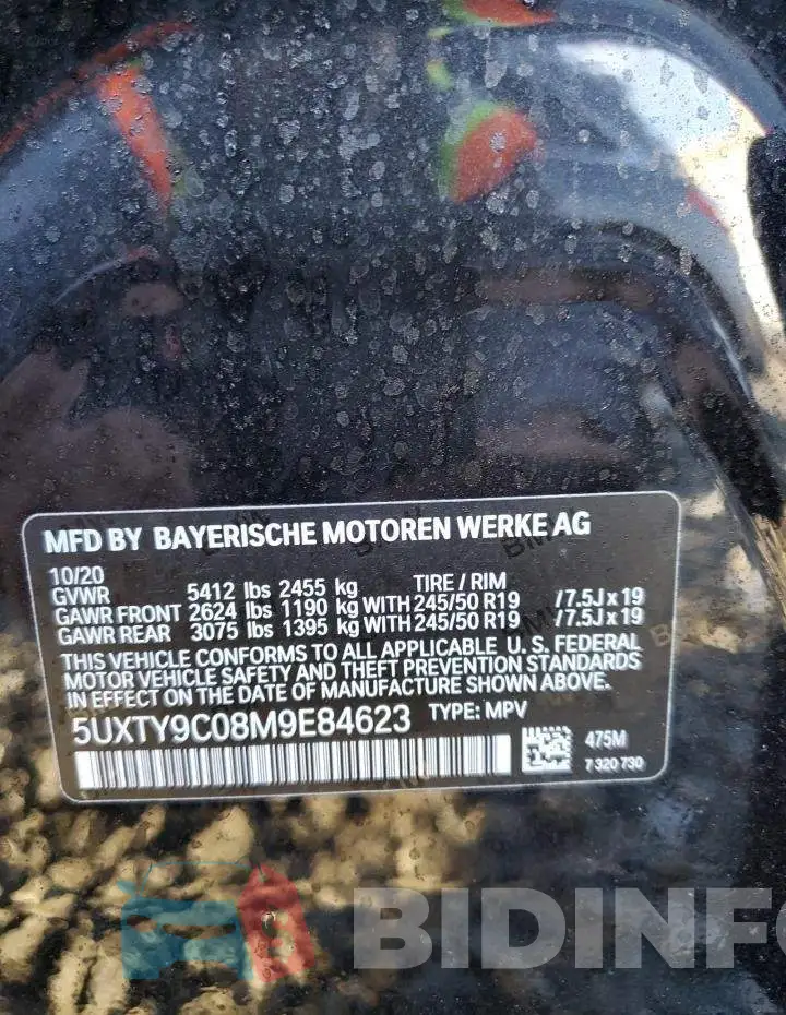 5UXTY9C08M9E84623 Photo# 10